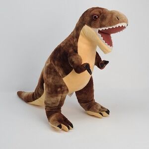 Wild Republic T-Rex Dinosaur Plush 12" Brown 2016 Stuffed Animal Toy Good